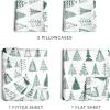imageQueen Christmas Buffalo Plaid BampampW Sheet Set  Holiday Xmas Pattern Bedding Set  Deep Pockets  Snug Fit  4 Piece  Wrinkle Free  Comfy Festive Winter  Holiday Sheets for Women Men Kids ampamp TeensChristmas Tree 3