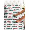 imageQueen Christmas Buffalo Plaid BampampW Sheet Set  Holiday Xmas Pattern Bedding Set  Deep Pockets  Snug Fit  4 Piece  Wrinkle Free  Comfy Festive Winter  Holiday Sheets for Women Men Kids ampamp TeensChristmas Tree 1