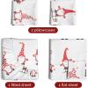 imageQueen Christmas Buffalo Plaid BampampW Sheet Set  Holiday Xmas Pattern Bedding Set  Deep Pockets  Snug Fit  4 Piece  Wrinkle Free  Comfy Festive Winter  Holiday Sheets for Women Men Kids ampamp TeensHoliday Gnomes Red