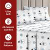 imageQueen Christmas Buffalo Plaid BampampW Sheet Set  Holiday Xmas Pattern Bedding Set  Deep Pockets  Snug Fit  4 Piece  Wrinkle Free  Comfy Festive Winter  Holiday Sheets for Women Men Kids ampamp TeensSnowman