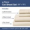 imageRV King Size Sheet Set 72 x 80  4 Piece RV King Bed Sheets  Soft Breathable and Cooling  Designed for Bunks Trailers ampamp Campers  Fits 8 to 10quot Mattress  Luxury Bedding ampamp Wrinkle Free  WhiteWheat