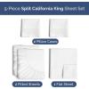 imageRV King Size Sheet Set 72 x 80  4 Piece RV King Bed Sheets  Soft Breathable and Cooling  Designed for Bunks Trailers ampamp Campers  Fits 8 to 10quot Mattress  Luxury Bedding ampamp Wrinkle Free  WhiteWhite
