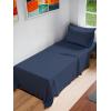 imageRV King Size Sheet Set 72 x 80  4 Piece RV King Bed Sheets  Soft Breathable and Cooling  Designed for Bunks Trailers ampamp Campers  Fits 8 to 10quot Mattress  Luxury Bedding ampamp Wrinkle Free  WhiteNavy Blue