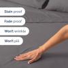 imageRV King Size Sheet Set 72 x 80  4 Piece RV King Bed Sheets  Soft Breathable and Cooling  Designed for Bunks Trailers ampamp Campers  Fits 8 to 10quot Mattress  Luxury Bedding ampamp Wrinkle Free  WhiteDark Grey