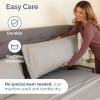 imageRV King Size Sheet Set 72 x 80  4 Piece RV King Bed Sheets  Soft Breathable and Cooling  Designed for Bunks Trailers ampamp Campers  Fits 8 to 10quot Mattress  Luxury Bedding ampamp Wrinkle Free  WhiteLight Grey