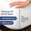 imageRV King Size Sheet Set 72 x 80  4 Piece RV King Bed Sheets  Soft Breathable and Cooling  Designed for Bunks Trailers ampamp Campers  Fits 8 to 10quot Mattress  Luxury Bedding ampamp Wrinkle Free  WhiteWhite