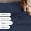 imageRV King Size Sheet Set 72 x 80  4 Piece RV King Bed Sheets  Soft Breathable and Cooling  Designed for Bunks Trailers ampamp Campers  Fits 8 to 10quot Mattress  Luxury Bedding ampamp Wrinkle Free  WhiteNavy Blue