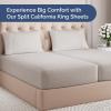 imageRV King Size Sheet Set 72 x 80  4 Piece RV King Bed Sheets  Soft Breathable and Cooling  Designed for Bunks Trailers ampamp Campers  Fits 8 to 10quot Mattress  Luxury Bedding ampamp Wrinkle Free  WhiteLight Grey