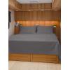 imageRV King Size Sheet Set 72 x 80  4 Piece RV King Bed Sheets  Soft Breathable and Cooling  Designed for Bunks Trailers ampamp Campers  Fits 8 to 10quot Mattress  Luxury Bedding ampamp Wrinkle Free  WhiteDark Grey