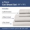 imageRV King Size Sheet Set 72 x 80  4 Piece RV King Bed Sheets  Soft Breathable and Cooling  Designed for Bunks Trailers ampamp Campers  Fits 8 to 10quot Mattress  Luxury Bedding ampamp Wrinkle Free  WhiteLight Grey