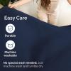 imageRV King Size Sheet Set 72 x 80  4 Piece RV King Bed Sheets  Soft Breathable and Cooling  Designed for Bunks Trailers ampamp Campers  Fits 8 to 10quot Mattress  Luxury Bedding ampamp Wrinkle Free  WhiteNavy Blue