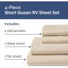 imageRV King Size Sheet Set 72 x 80  4 Piece RV King Bed Sheets  Soft Breathable and Cooling  Designed for Bunks Trailers ampamp Campers  Fits 8 to 10quot Mattress  Luxury Bedding ampamp Wrinkle Free  WhiteWheat