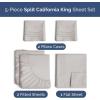 imageRV King Size Sheet Set 72 x 80  4 Piece RV King Bed Sheets  Soft Breathable and Cooling  Designed for Bunks Trailers ampamp Campers  Fits 8 to 10quot Mattress  Luxury Bedding ampamp Wrinkle Free  WhiteLight Grey