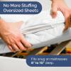 imageRV King Size Sheet Set 72 x 80  4 Piece RV King Bed Sheets  Soft Breathable and Cooling  Designed for Bunks Trailers ampamp Campers  Fits 8 to 10quot Mattress  Luxury Bedding ampamp Wrinkle Free  WhiteWhite
