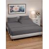 imageRV King Size Sheet Set 72 x 80  4 Piece RV King Bed Sheets  Soft Breathable and Cooling  Designed for Bunks Trailers ampamp Campers  Fits 8 to 10quot Mattress  Luxury Bedding ampamp Wrinkle Free  WhiteDark Grey