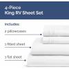 imageRV King Size Sheet Set 72 x 80  4 Piece RV King Bed Sheets  Soft Breathable and Cooling  Designed for Bunks Trailers ampamp Campers  Fits 8 to 10quot Mattress  Luxury Bedding ampamp Wrinkle Free  WhiteWhite