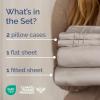 imageRV King Size Sheet Set 72 x 80  4 Piece RV King Bed Sheets  Soft Breathable and Cooling  Designed for Bunks Trailers ampamp Campers  Fits 8 to 10quot Mattress  Luxury Bedding ampamp Wrinkle Free  WhiteLight Grey