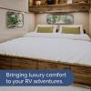 imageRV King Size Sheet Set 72 x 80  4 Piece RV King Bed Sheets  Soft Breathable and Cooling  Designed for Bunks Trailers ampamp Campers  Fits 8 to 10quot Mattress  Luxury Bedding ampamp Wrinkle Free  WhiteWhite