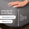imageRV King Size Sheet Set 72 x 80  4 Piece RV King Bed Sheets  Soft Breathable and Cooling  Designed for Bunks Trailers ampamp Campers  Fits 8 to 10quot Mattress  Luxury Bedding ampamp Wrinkle Free  WhiteDark Grey