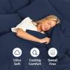 imageRV King Size Sheet Set 72 x 80  4 Piece RV King Bed Sheets  Soft Breathable and Cooling  Designed for Bunks Trailers ampamp Campers  Fits 8 to 10quot Mattress  Luxury Bedding ampamp Wrinkle Free  WhiteNavy Blue