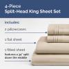 imageRV King Size Sheet Set 72 x 80  4 Piece RV King Bed Sheets  Soft Breathable and Cooling  Designed for Bunks Trailers ampamp Campers  Fits 8 to 10quot Mattress  Luxury Bedding ampamp Wrinkle Free  WhiteWheat