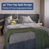 imageRV King Size Sheet Set 72 x 80  4 Piece RV King Bed Sheets  Soft Breathable and Cooling  Designed for Bunks Trailers ampamp Campers  Fits 8 to 10quot Mattress  Luxury Bedding ampamp Wrinkle Free  WhiteDark Grey