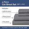 imageRV King Size Sheet Set 72 x 80  4 Piece RV King Bed Sheets  Soft Breathable and Cooling  Designed for Bunks Trailers ampamp Campers  Fits 8 to 10quot Mattress  Luxury Bedding ampamp Wrinkle Free  WhiteDark Grey