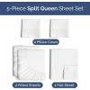 imageRV King Size Sheet Set 72 x 80  4 Piece RV King Bed Sheets  Soft Breathable and Cooling  Designed for Bunks Trailers ampamp Campers  Fits 8 to 10quot Mattress  Luxury Bedding ampamp Wrinkle Free  WhiteWhite