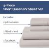 imageRV King Size Sheet Set 72 x 80  4 Piece RV King Bed Sheets  Soft Breathable and Cooling  Designed for Bunks Trailers ampamp Campers  Fits 8 to 10quot Mattress  Luxury Bedding ampamp Wrinkle Free  WhiteLight Grey