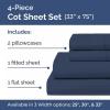 imageRV King Size Sheet Set 72 x 80  4 Piece RV King Bed Sheets  Soft Breathable and Cooling  Designed for Bunks Trailers ampamp Campers  Fits 8 to 10quot Mattress  Luxury Bedding ampamp Wrinkle Free  WhiteNavy Blue