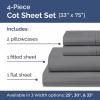 imageRV King Size Sheet Set 72 x 80  4 Piece RV King Bed Sheets  Soft Breathable and Cooling  Designed for Bunks Trailers ampamp Campers  Fits 8 to 10quot Mattress  Luxury Bedding ampamp Wrinkle Free  WhiteDark Grey