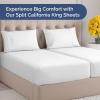 imageRV King Size Sheet Set 72 x 80  4 Piece RV King Bed Sheets  Soft Breathable and Cooling  Designed for Bunks Trailers ampamp Campers  Fits 8 to 10quot Mattress  Luxury Bedding ampamp Wrinkle Free  WhiteWhite