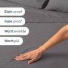 imageRV King Size Sheet Set 72 x 80  4 Piece RV King Bed Sheets  Soft Breathable and Cooling  Designed for Bunks Trailers ampamp Campers  Fits 8 to 10quot Mattress  Luxury Bedding ampamp Wrinkle Free  WhiteDark Grey