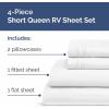 imageRV King Size Sheet Set 72 x 80  4 Piece RV King Bed Sheets  Soft Breathable and Cooling  Designed for Bunks Trailers ampamp Campers  Fits 8 to 10quot Mattress  Luxury Bedding ampamp Wrinkle Free  WhiteWhite