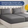 imageRV King Size Sheet Set 72 x 80  4 Piece RV King Bed Sheets  Soft Breathable and Cooling  Designed for Bunks Trailers ampamp Campers  Fits 8 to 10quot Mattress  Luxury Bedding ampamp Wrinkle Free  WhiteDark Grey