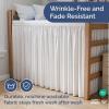 imageWrap Around Dorm Room Bed Skirt  For Twin XL Size Beds w 32 Inch Drop  Extra Long Dust Ruffled College Bedskirt with Split Corners  Easy Fit Elastic Strap  Adjustable Fade ampamp Wrinkle Free  WhiteWhite