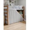imageWrap Around Dorm Room Bed Skirt  For Twin XL Size Beds w 32 Inch Drop  Extra Long Dust Ruffled College Bedskirt with Split Corners  Easy Fit Elastic Strap  Adjustable Fade ampamp Wrinkle Free  WhiteWhite