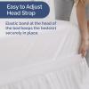 imageWrap Around Dorm Room Bed Skirt  For Twin XL Size Beds w 32 Inch Drop  Extra Long Dust Ruffled College Bedskirt with Split Corners  Easy Fit Elastic Strap  Adjustable Fade ampamp Wrinkle Free  WhiteWhite