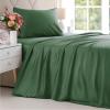 imageBamboo Sheets Full Size  Cooling Sheets for Full  100 Rayon Derived from Bamboo  Ultra Soft Breathable ampamp Hotel Luxury Bedding  1 Flat ampamp 1 Fitted ampamp 2 Pillowcases w 16 Inch Deep Pockets  White06  Emerald Green