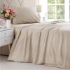 imageBamboo Sheets Full Size  Cooling Sheets for Full  100 Rayon Derived from Bamboo  Ultra Soft Breathable ampamp Hotel Luxury Bedding  1 Flat ampamp 1 Fitted ampamp 2 Pillowcases w 16 Inch Deep Pockets  White05  Wheat