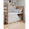 imageWrap Around Dorm Room Bed Skirt  For Twin XL Size Beds w 32 Inch Drop  Extra Long Dust Ruffled College Bedskirt with Split Corners  Easy Fit Elastic Strap  Adjustable Fade ampamp Wrinkle Free  WhiteWhite