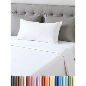 image3 Piece Bed Sheet Set Twin Size  Comfy Breathable ampamp Cooling  UltraSoft Cozy Bedding Set w 816 Inch Deep Pockets  1 Flat ampamp 1 Fitted Sheet ampamp 1 Pillowcase  Wrinkle Free ampamp Fade Resistant  Wheat01  White