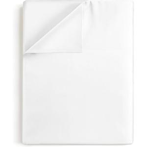 imageFull 400 Thread Count 100 Cotton Flat Sheet  Comfortable Cooling ampamp Breathable Cotton  Top Flat Sheet Only  Luxury Hotel Quality Bedding  Extra Soft ampamp Comfy  Easy Care Wrinkle Free  Burgundy01  White