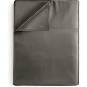 imageFull 400 Thread Count 100 Cotton Flat Sheet  Comfortable Cooling ampamp Breathable Cotton  Top Flat Sheet Only  Luxury Hotel Quality Bedding  Extra Soft ampamp Comfy  Easy Care Wrinkle Free  Burgundy05  Dark Grey