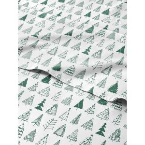 imageQueen Christmas Buffalo Plaid BampampW Sheet Set  Holiday Xmas Pattern Bedding Set  Deep Pockets  Snug Fit  4 Piece  Wrinkle Free  Comfy Festive Winter  Holiday Sheets for Women Men Kids ampamp TeensChristmas Tree 3