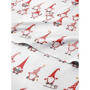 imageQueen Christmas Buffalo Plaid BampampW Sheet Set  Holiday Xmas Pattern Bedding Set  Deep Pockets  Snug Fit  4 Piece  Wrinkle Free  Comfy Festive Winter  Holiday Sheets for Women Men Kids ampamp TeensHoliday Gnomes Red