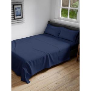 imageRV King Size Sheet Set 72 x 80  4 Piece RV King Bed Sheets  Soft Breathable and Cooling  Designed for Bunks Trailers ampamp Campers  Fits 8 to 10quot Mattress  Luxury Bedding ampamp Wrinkle Free  WhiteNavy Blue