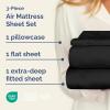 imageAir Mattress Sheet Set for Twin Size  3 Piece Breathable ampamp Cooling Sheets w Extra Deep Pockets  Fits Inflatable ampamp Blow Up Air Mattresses Up to 24 Inches Thick  Ultra Soft ampamp Wrinkle Free  White04  Black