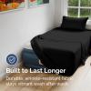 imageAir Mattress Sheet Set for Twin Size  3 Piece Breathable ampamp Cooling Sheets w Extra Deep Pockets  Fits Inflatable ampamp Blow Up Air Mattresses Up to 24 Inches Thick  Ultra Soft ampamp Wrinkle Free  White04  Black