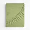 imageCGK Unlimited Twin Size Fitted Bed Sheet Hotel Luxury Fits Mattress Up to 16quot Soft Breathable Sheet for Women Men Kids ampamp Teen Light Olive Green Single29  Light Olive Green